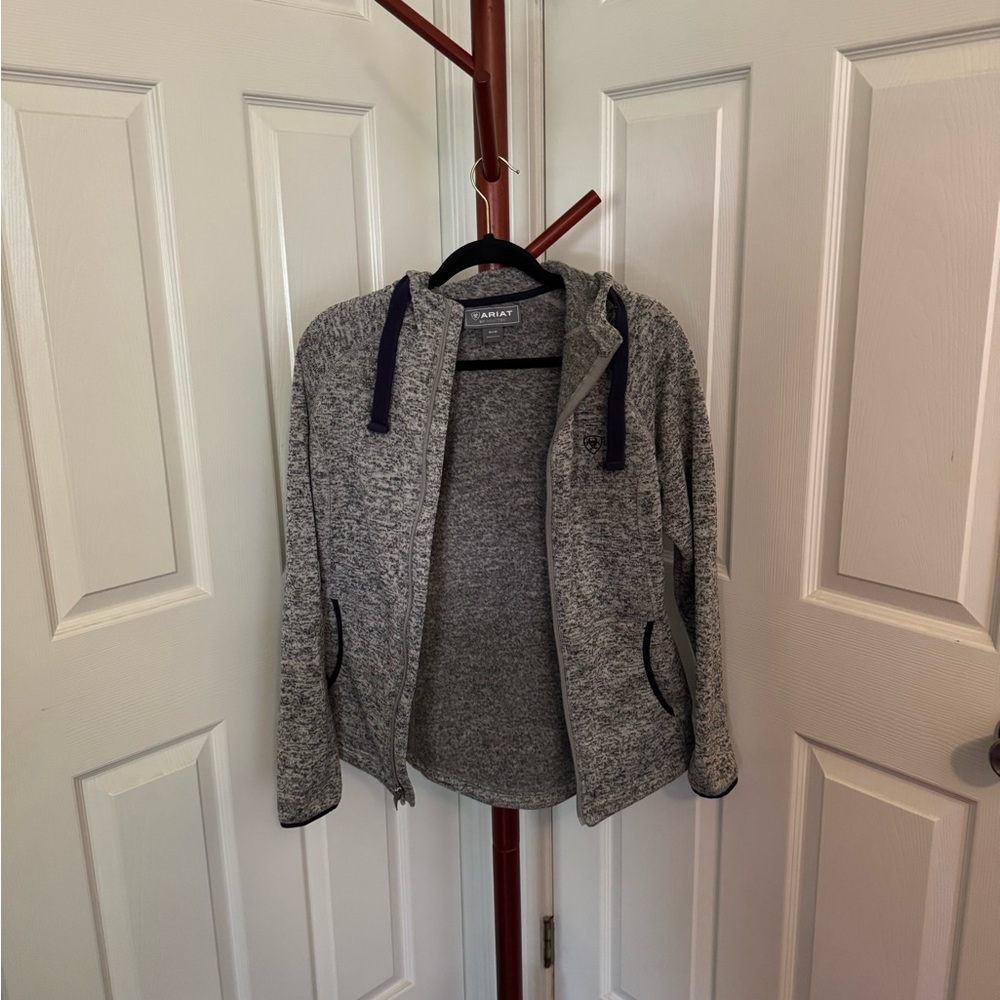 Ariat Gray Zip-Up Fleece Jacket